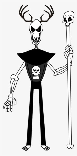 Larry Bones Deer Head Skeleton Sorcerer - Cartoon #1724611
