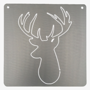 Deer Head Silver Metal Mantra - Elk #1724839