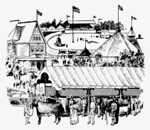 Silhouette Party People At Getdrawings - Black And White Fair Clip Art #1725208