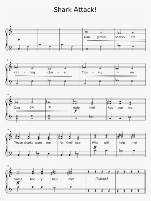 Shark Attack Sheet Music 1 Of 3 Pages - Music #1725790