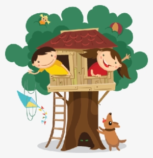 Clip Art Free Stock Children In The Treehouse Preschool - Tree House Clipart #1726396