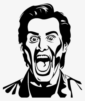 Stickers Muraux Cinéma - Black And White Jim Carrey Portraits #1726997