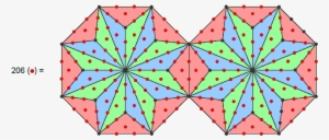 206 Hexagonal Yods In Two Joined Type B Octagons - Yod #1727125 206 Hexagonal Yods In Two Joined Type B Octagons - Yod #1727125