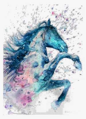 Caballos Acuarela #1728443