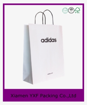 Customized Design Packaging & Printing Paper Bags With - Adidas Shopping Bag Png #1729118