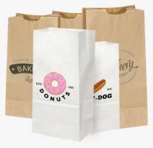 Custom Bagel And Donut Paper Bags - Paper #1729605