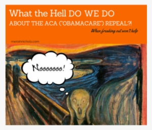 Orange Background With The Scream And A Thought Bubble - Edvard Munch #1729752