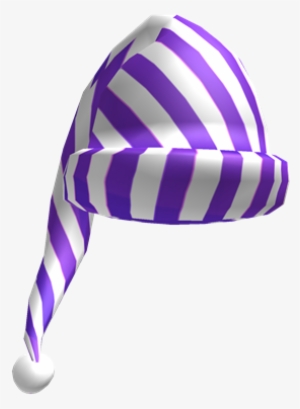 Purple And White Sleep Cap - Sleep Hat Png #1730275