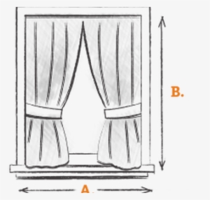 Drapes Drawing Curtain Design - Windows With Curtain Drawing #1730642