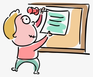 Vector Illustration Of Businessman With Push Pin Thumbtack - Bulletin Board #1730691