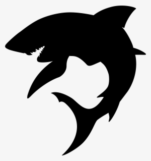 Great White Shark Silhouette Tattoo - Shark Silhouettes #1731758