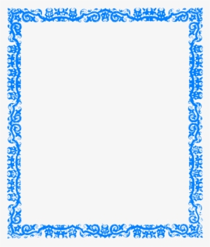 Elegant Border Blue Png #1732334