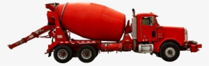 Red Cement Mixer Truck - Cement Truck Png #1732572