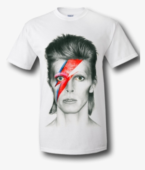 David Bowie Aladdin Sane T-shirt Featuring Pencil Drawing - David Bowie T Shirt Uk #1733157