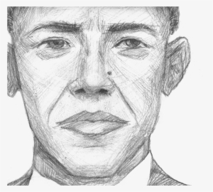 Obama Drawing Sketch - Drawing #1733338