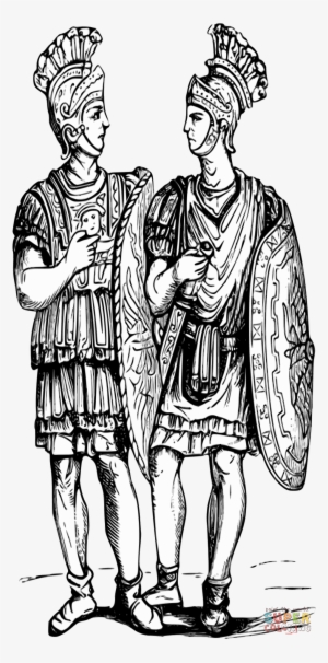 Click The Roman Soldiers Coloring Pages To View Printable - Romer Png #1733936