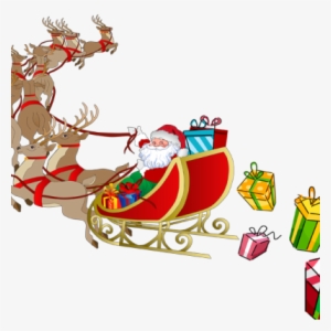 Free Stock Best Photos Of And Graphics Reindeer His - Santa And Sleigh Png #1733940