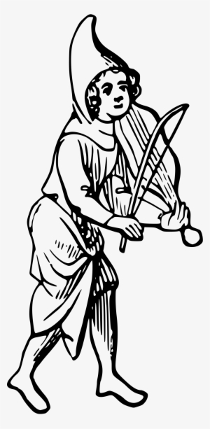 Clipart Anglo Saxon Minstrel Big Image Png - Medieval Minstrel Illustration #1734251