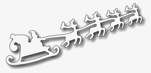Santa Sleigh Png High-quality Image - Santa Sleigh And Reindeer Stencil #1734488