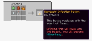 It Is Unknown As Of Yet Where They Might Be Lying Around - Minecraft Werewolf Infection Potion #1734927