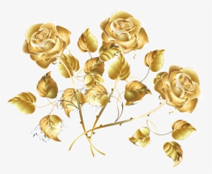 Golden Flower Png - Golden Rose Png #1735212