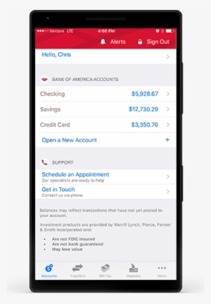 Bank Of America Red Credit Card - Bank Of America Account With A Lot #1735293