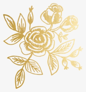 Gold Floral - Gold Floral Stencil #1735371