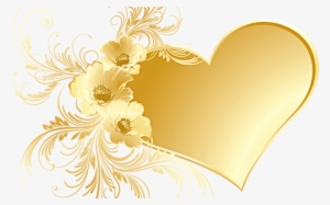 Gold Heart With Flowers Png Picture Printables Pinterest - My Niece In Heaven #1735429