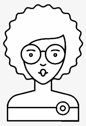 Girl With Curly Hair Coloring Page - Free Vector #1735459
