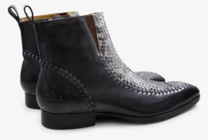 Ankle Boots Ricky 12 London Fog Snake Black White Aztek - Shoe #1736571