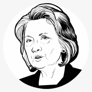 Drawing Obama Senator - Hillary Clinton Line Drawing #1737424