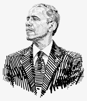Open - Obama Sketch Png #1737471