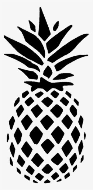 Black And White Pineapple Outline #1737533