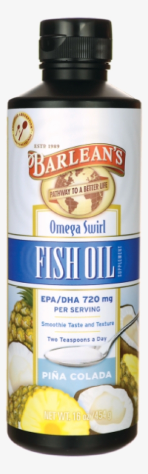 Barlean's Omega Swirl Fish Oil Pina Colada 16 Oz Liquid #1737943
