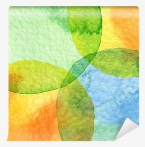 Abstract Watercolor Circle Painted Background Wall - Watercolor Painting #1737962