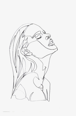 Line Drawing Credit To Artist - One Line Portrait Drawing #1738445