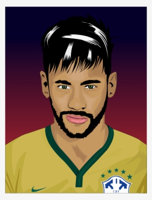 Neymar Jr Drawn In Cartoon Style Neymar Jr, Cartoon - Gambar Kartun Neymar Jr #1739691