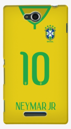 Brazil Neymar Jr Jersey Case For Sony Xperia C - Neymar Brazil Case #1740761