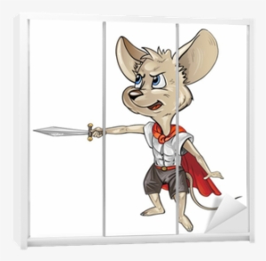 Cartoon Mouse With A Sword Wardrobe Sticker • Pixers® - Clip Art #1740763