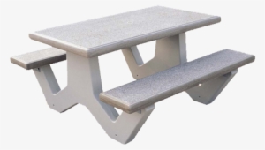 5' Concrete Rectangle Table - Concrete Picnic Benches #1741112