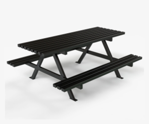A Frame Picnic Table - Black Picnic Table Png #1741165