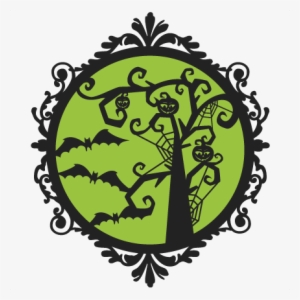Halloween Tree Frame Svg Scrapbook Cut File Cute Clipart - Clip Art #1741316