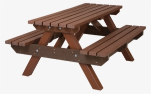 Standard Picnic Bench - Table And Bench Png #1741464