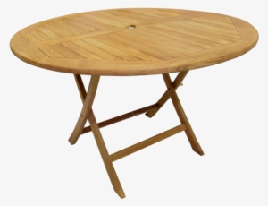 Al Fresco Round Folding 120cm Bistro Garden Table - Octagonal Teak Outdoor Table #1741612