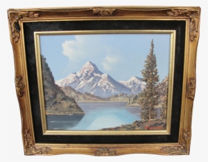 Vintage Landscape Oil On Board Painting By Gisèle Hallay - Picture Frame #1742890