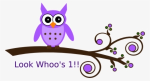 Happy Birthday Purple Banner Png Clip Artu200b - Birthday Clip Art Owl #1743209