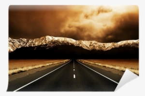 Long Straight Road Heading To Stormy Mountains Wall - Car #1744360 Long Straight Road Heading To Stormy Mountains Wall - Car #1744360