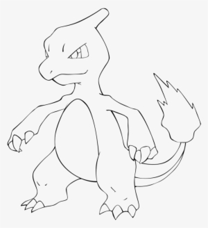 Clip Freeuse Download Charmeleon Drawing Easy - Pokemon Charmeleon Coloring Pages #1745056