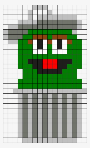 Oscar The Grouch Perler Bead Pattern / Bead Sprite - Fictional Character #1746068