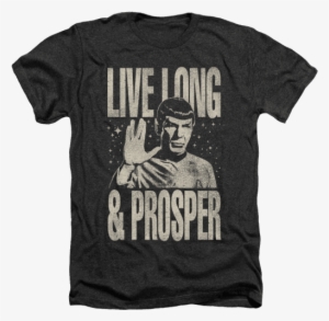 Mens Star Trek Live Long And Prosper Vintage Heather - Shirt Star Trek Live Long And Prosper #1746669